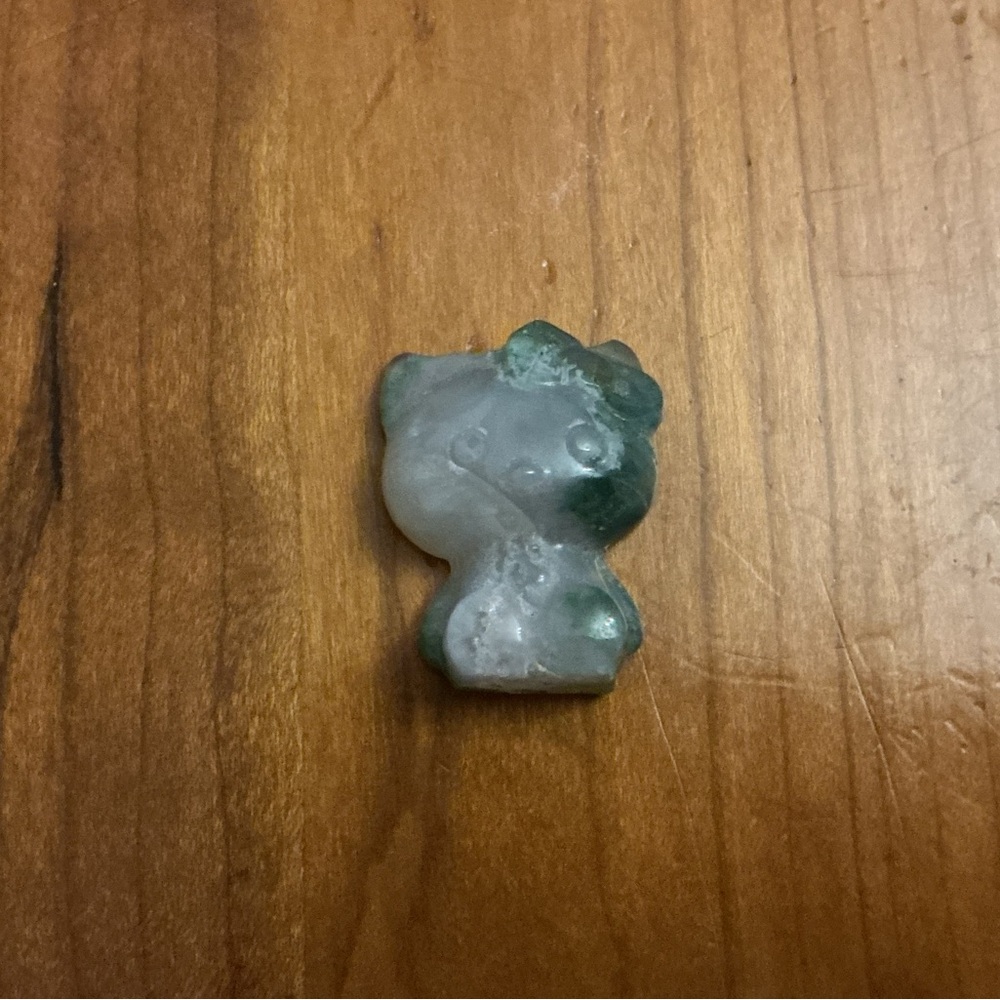 Moss Agate Hello Kitty